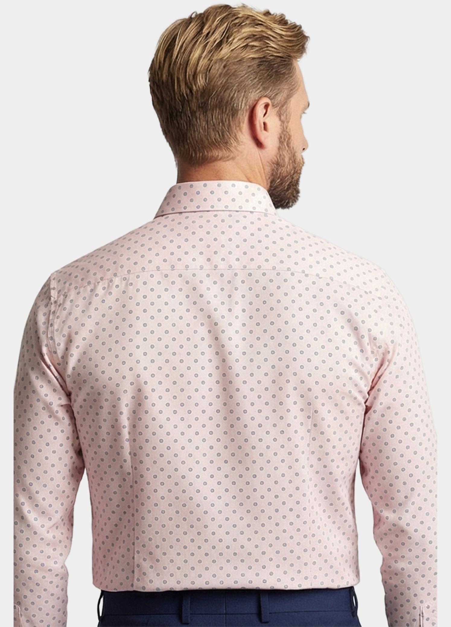 Giordano Overhemd heren Roze Maggiore Long Sleeve Semi Cut 617860/50