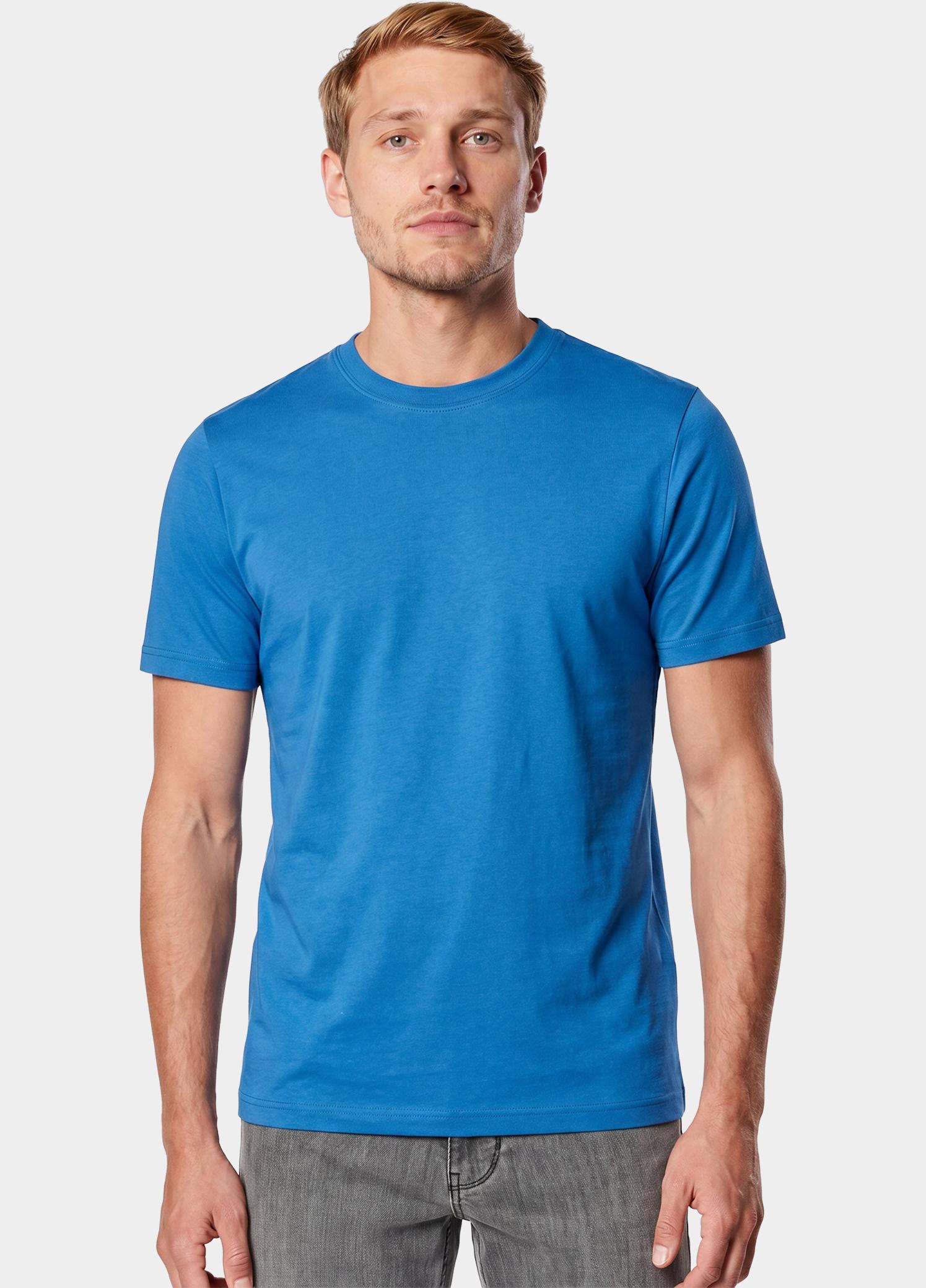 Scotland Blue T-shirt heren Blauw Parker T-shirt SPE25108PA33SB/268 jeans blue