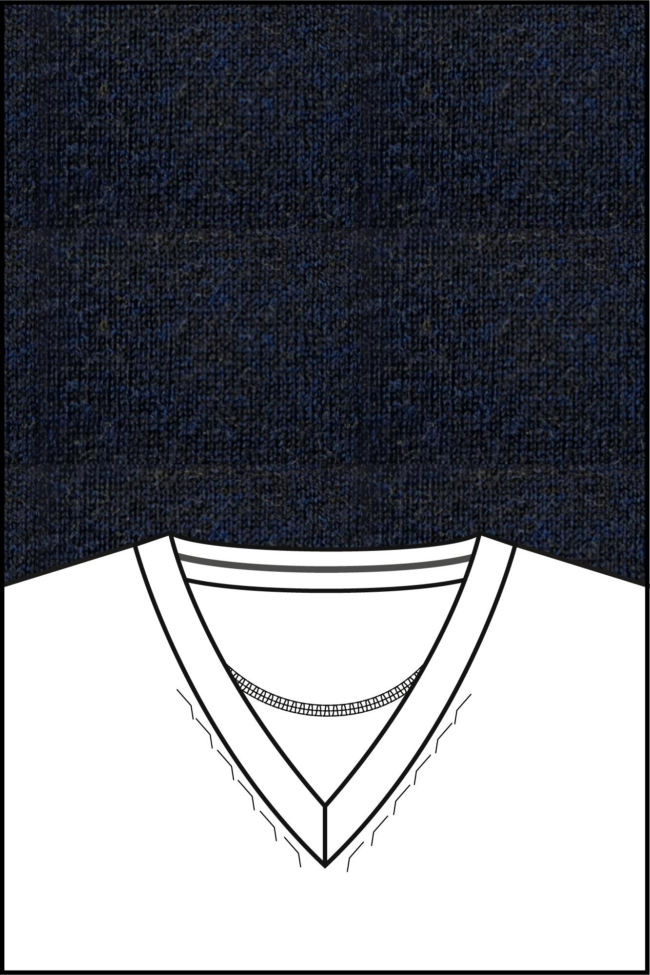 Baileys Pullover Blauw V-Neck Pullover  14gg single 520065/60