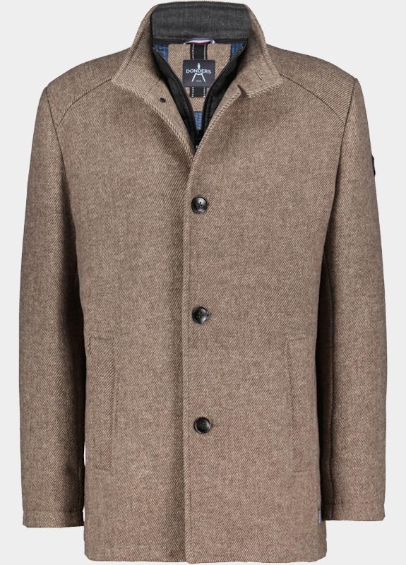Donders 1860 Wollen Jack Bruin Wooddown Wool Coat 21807.3/410