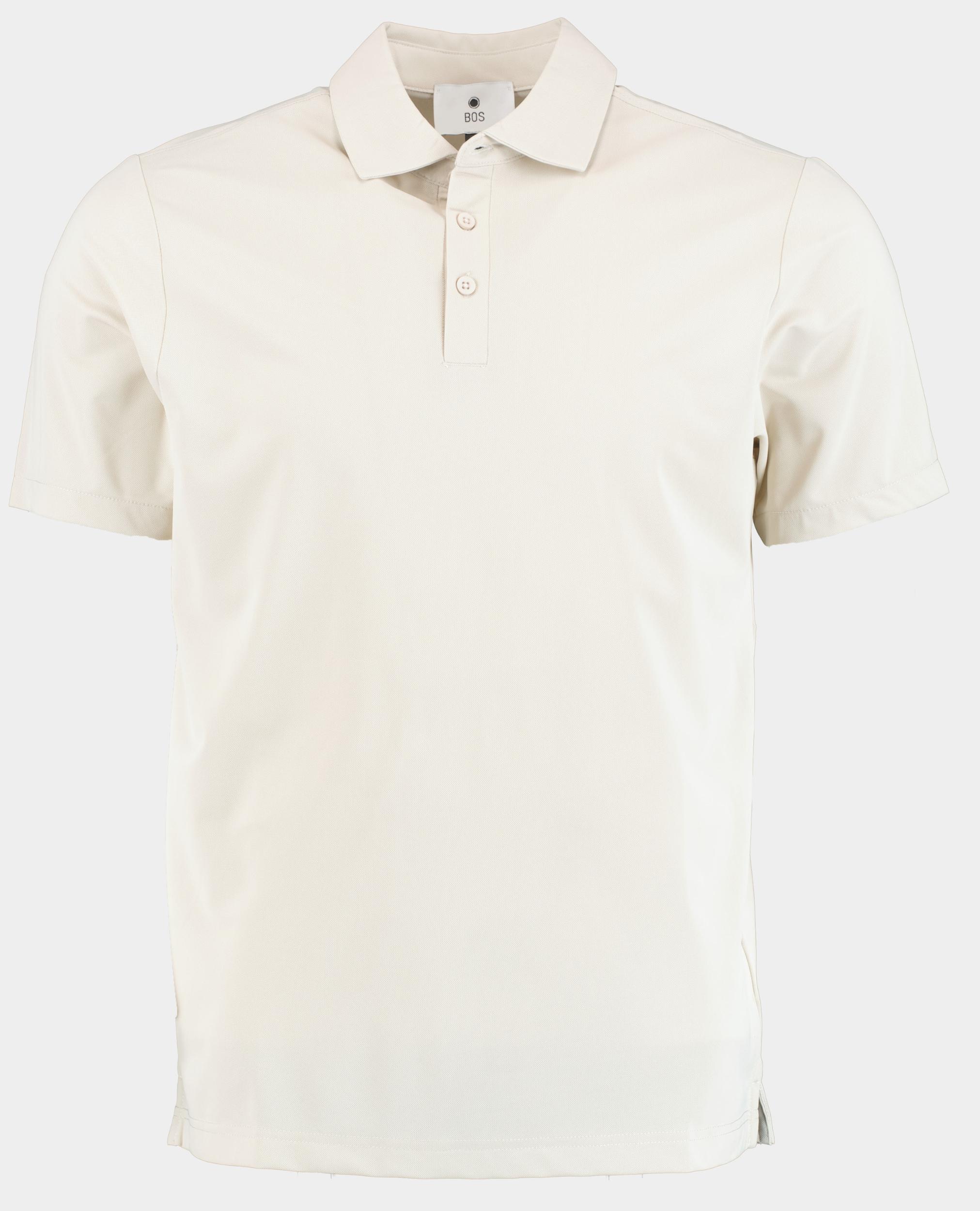 Bos Polo korte mouw Beige Polo technisch 2915425/620 Sand
