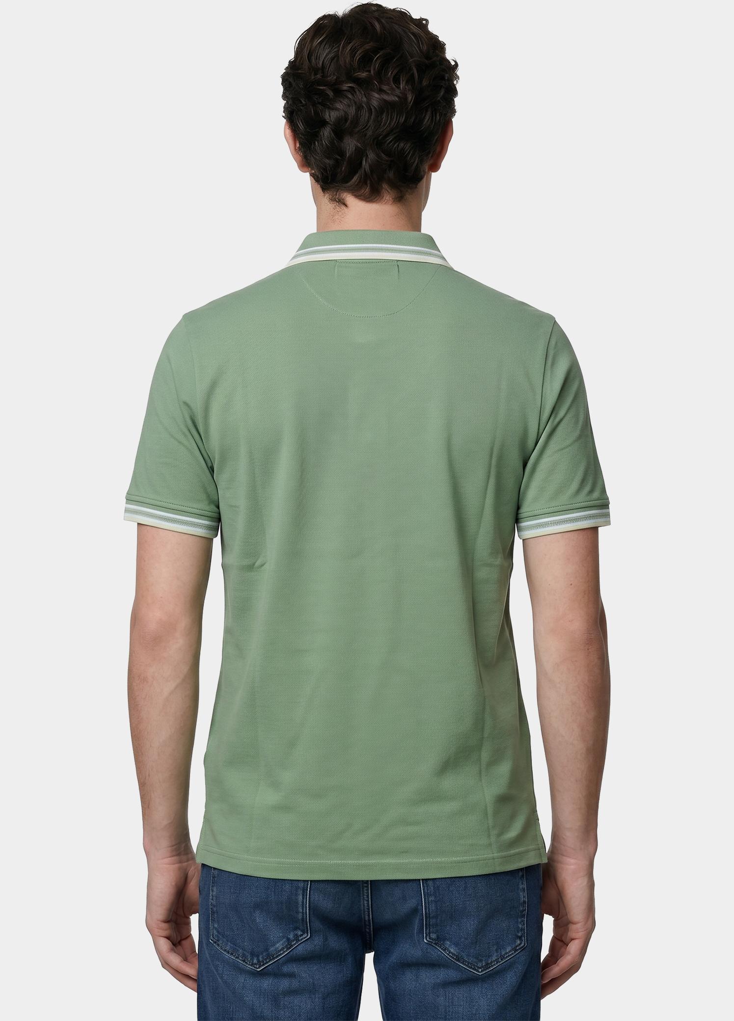 Scotland Blue Polo heren Groen Brick Polo Plain Contrast Col SPE25108BR06SB/343 surf side