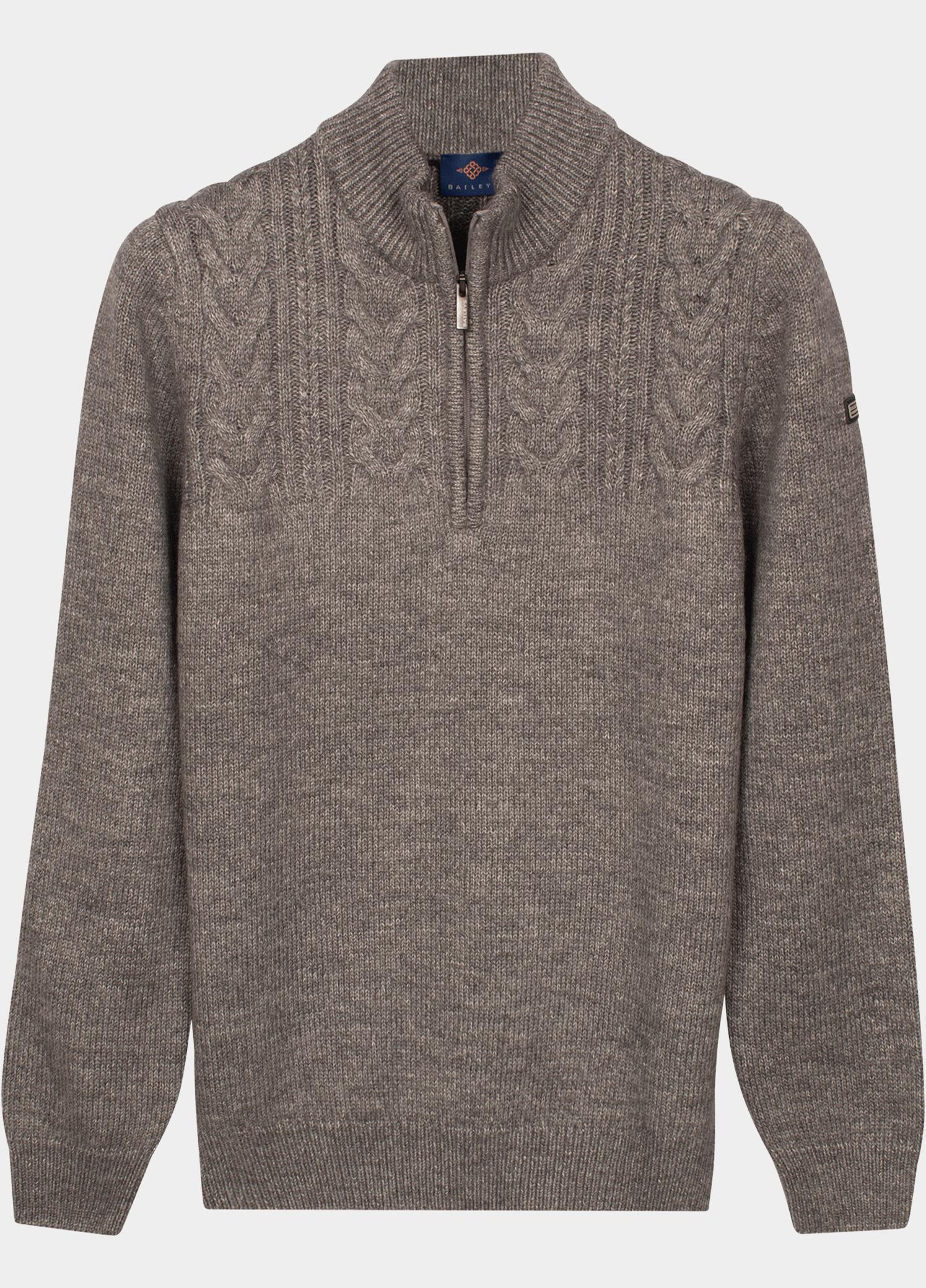 Baileys Half Zip Grijs 5gg Cable Pattern 628457/922