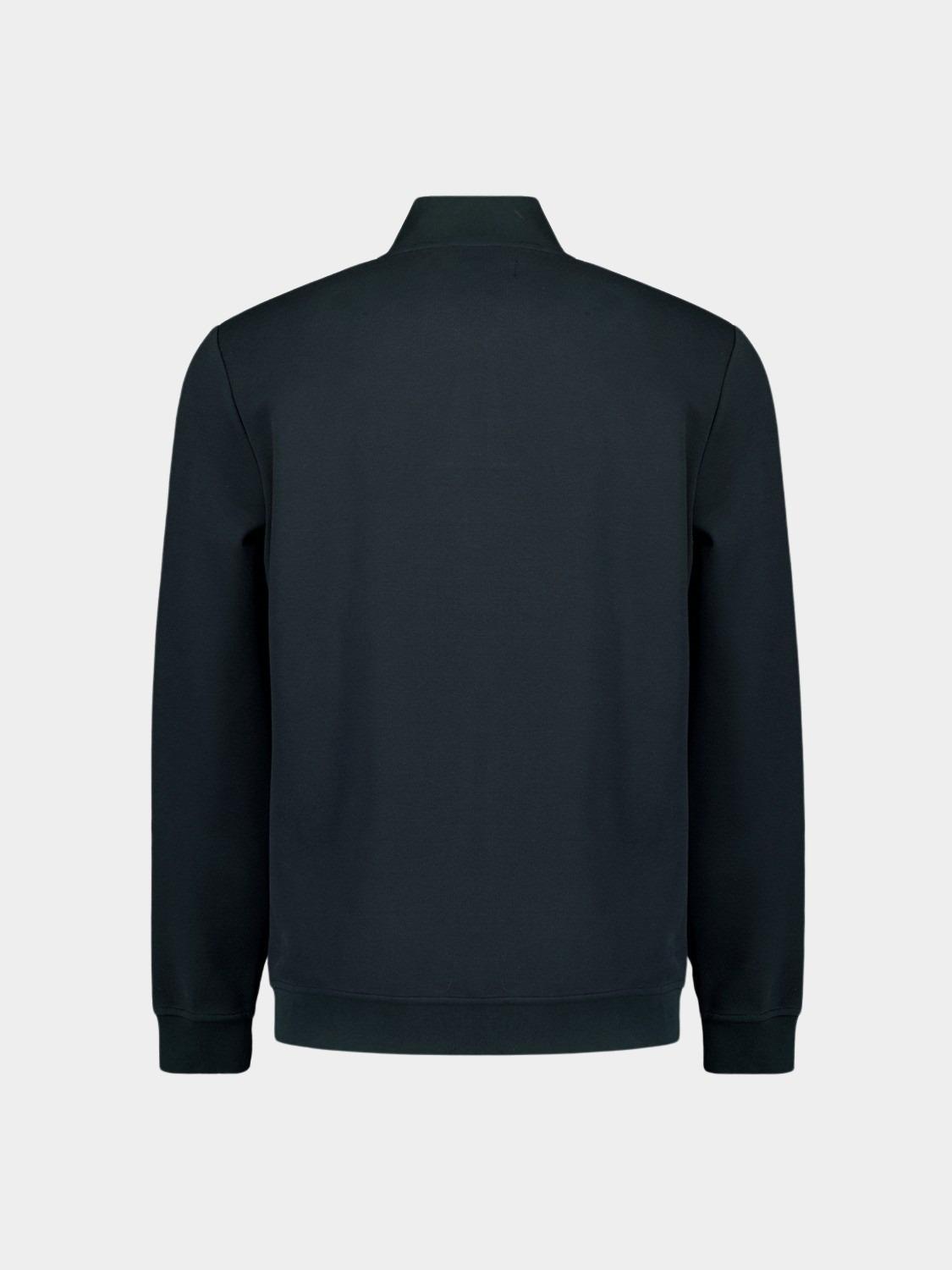 No Excess Vest Blauw Sweater Full Zipper Pique Bom N1006/078