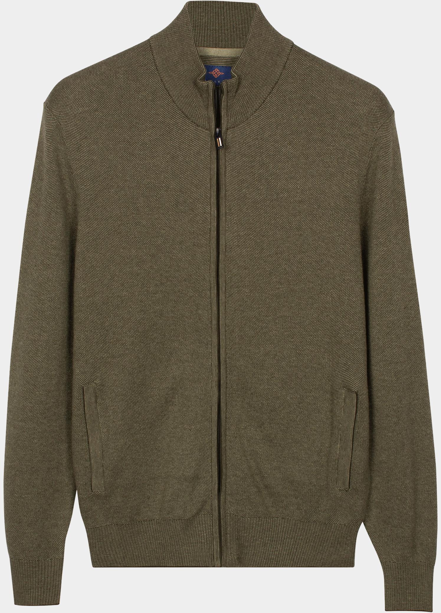 Baileys Vest heren Groen Cardigan Zip  all-over 2-tone 622009/795