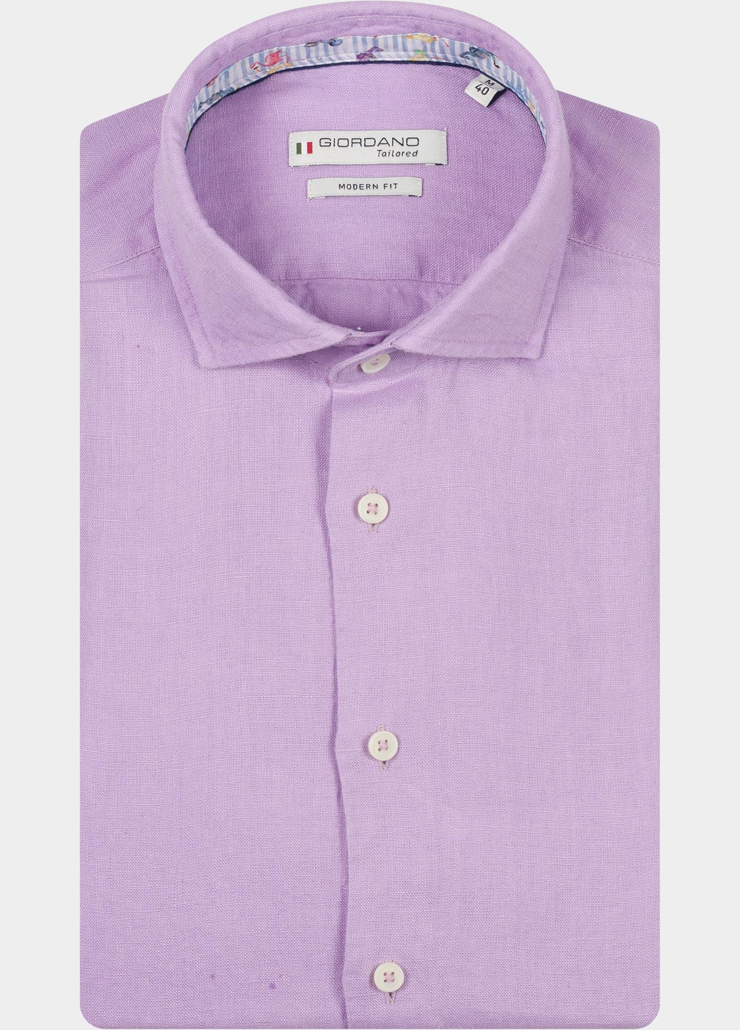 Giordano Overhemd heren Paars Row Long Sleeve Cutaway Soft 617810/40