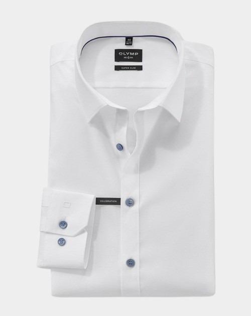 Olymp Business hemd lange mouw Blauw No. Six 250654/13