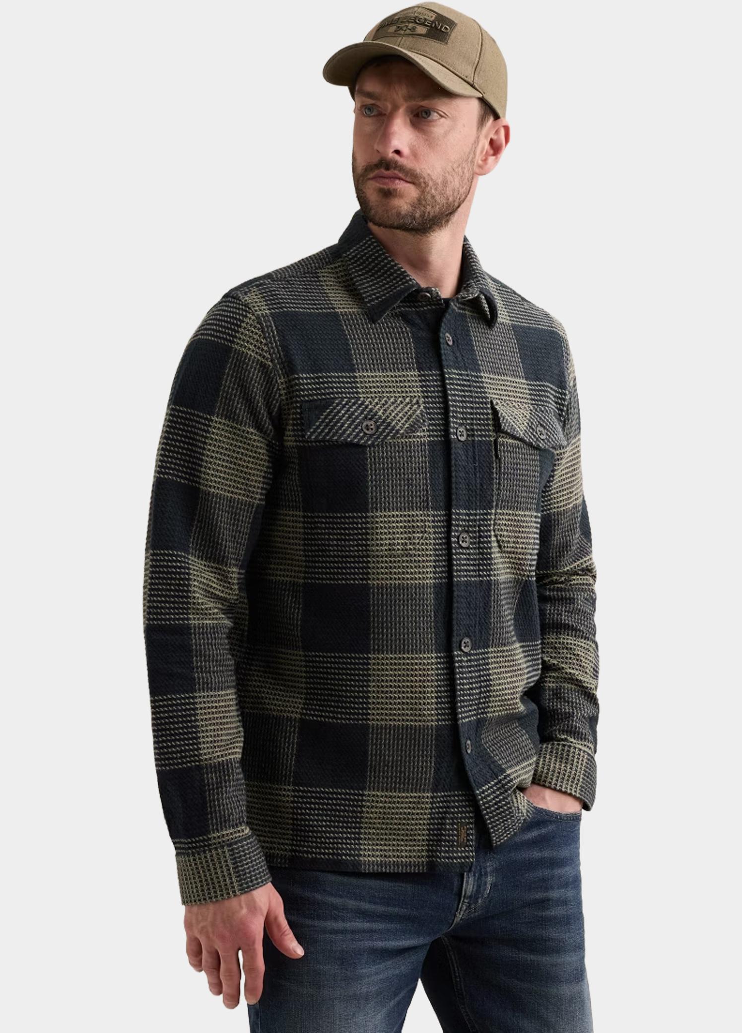 PME Legend Overhemd heren Blauw Long sleeve shirt Structure Y PSI2608229/5281