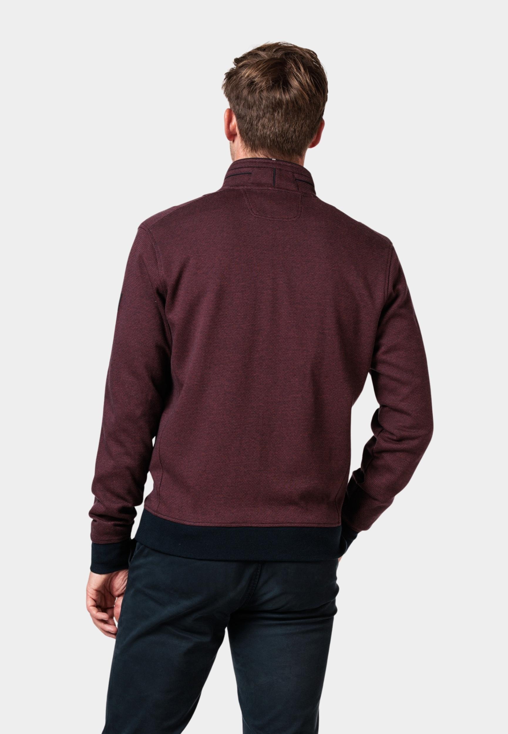 Baileys Vest Rood Sweat Cardigan Zip  2-tone al 322290/38