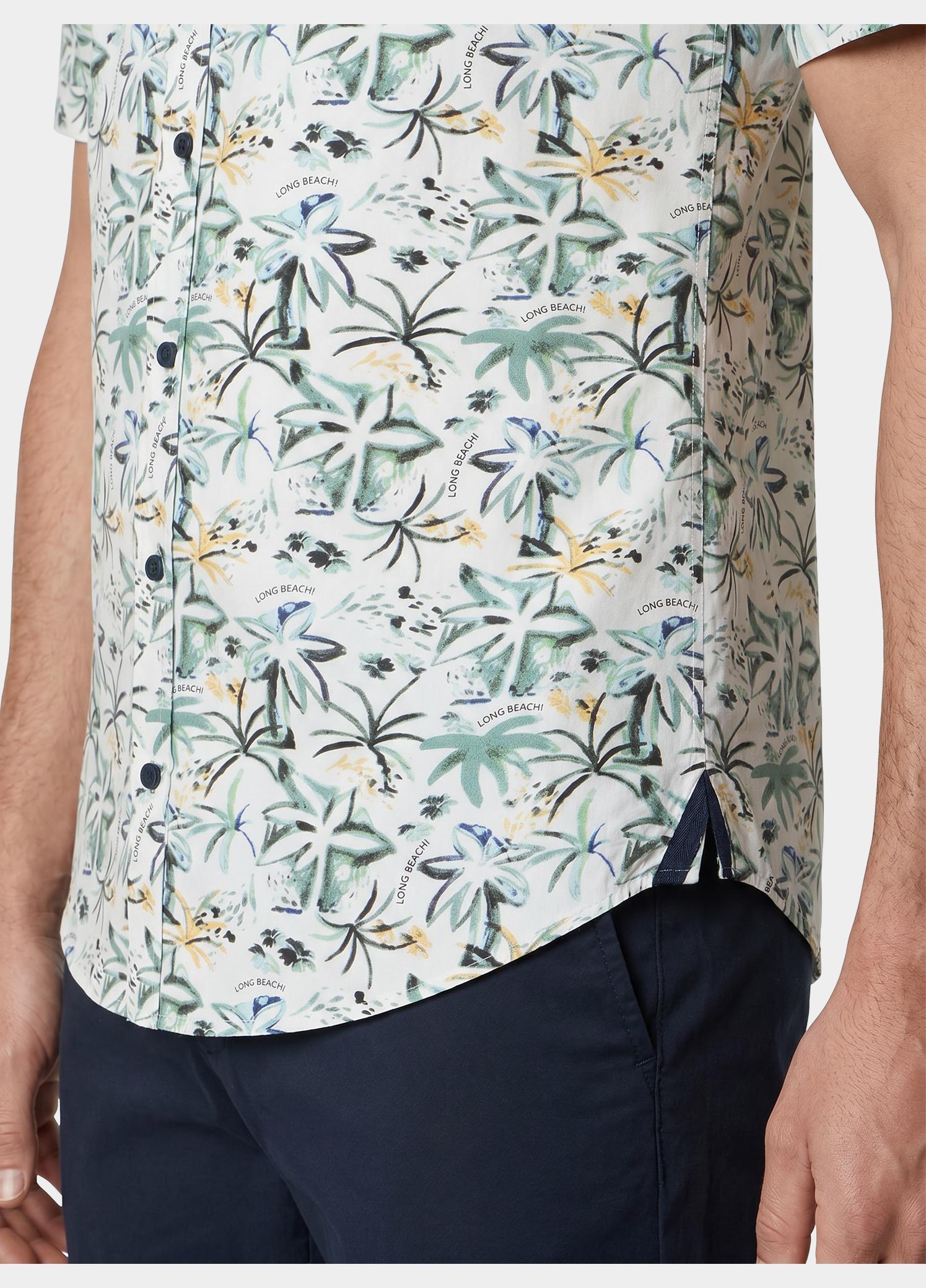 Casamoda overhemd korte mouw heren Blauw B.D. Casual Fit 1/2Arm 954457300/150