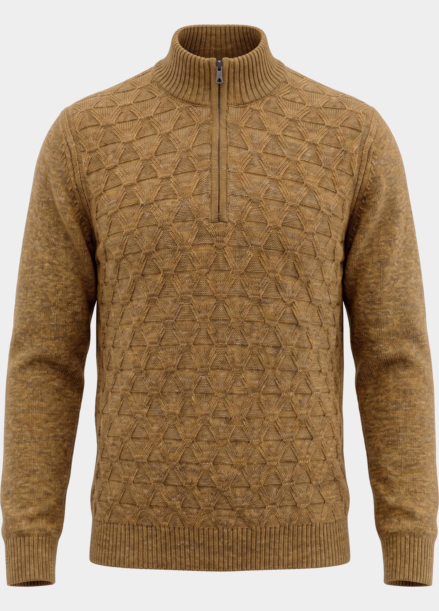 Bos Half Zip Bruin  1189/40432 D. Mustard