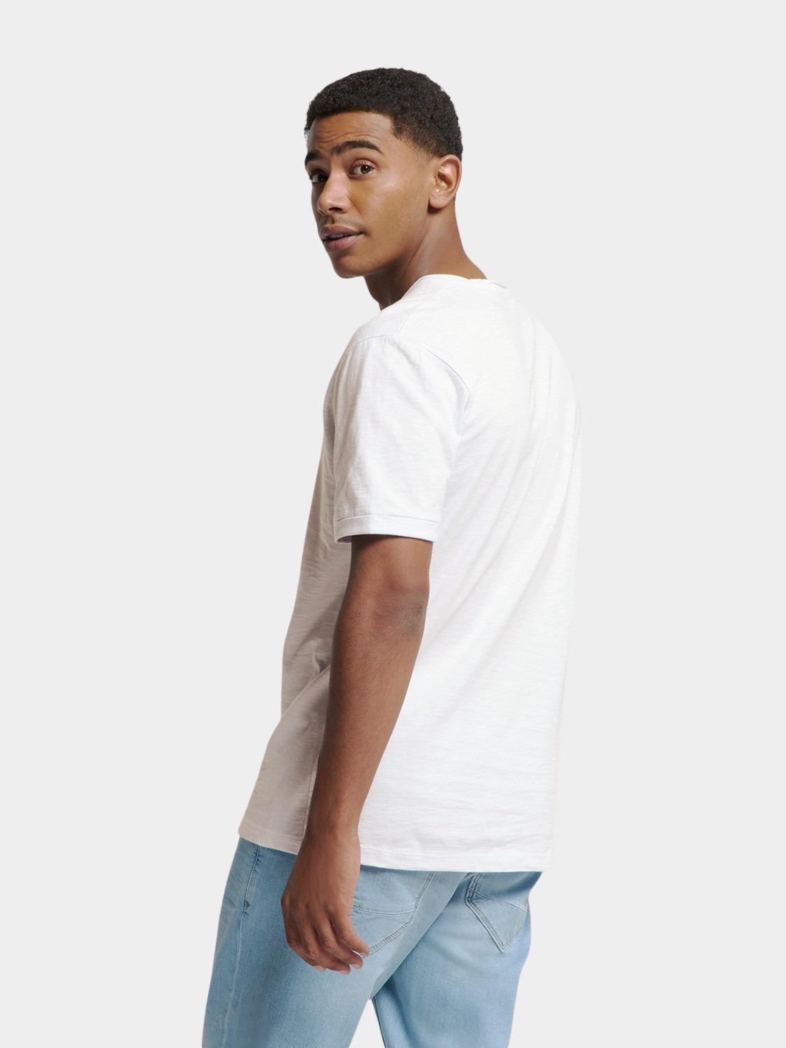 No Excess T-shirt korte mouw Wit T-Shirt Crewneck Slub N3602/010