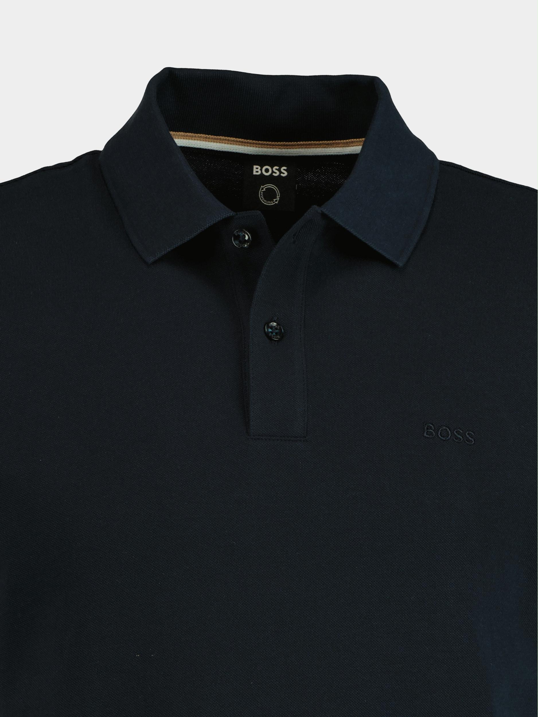 BOSS Black Polo korte mouw Blauw Polo Pallas navy 10241531 01 50468362/404