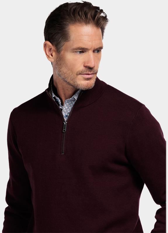 Baileys Half Zip Paars Pullover 1/2 Zip  14gg knit 528498/495