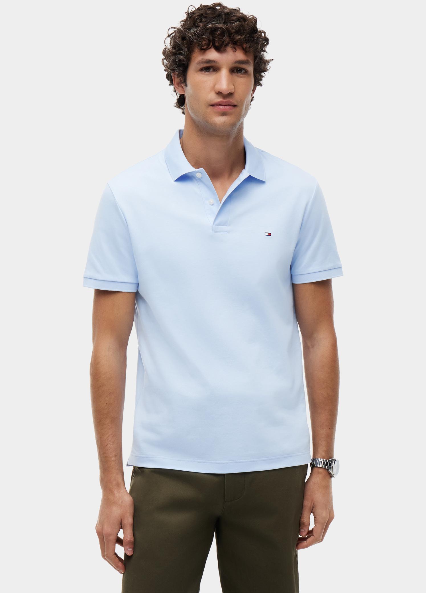 Tommy Hilfiger Polo heren Blauw LIQUID COTTON REG SEASONAL PO MW0MW39994/C3Q