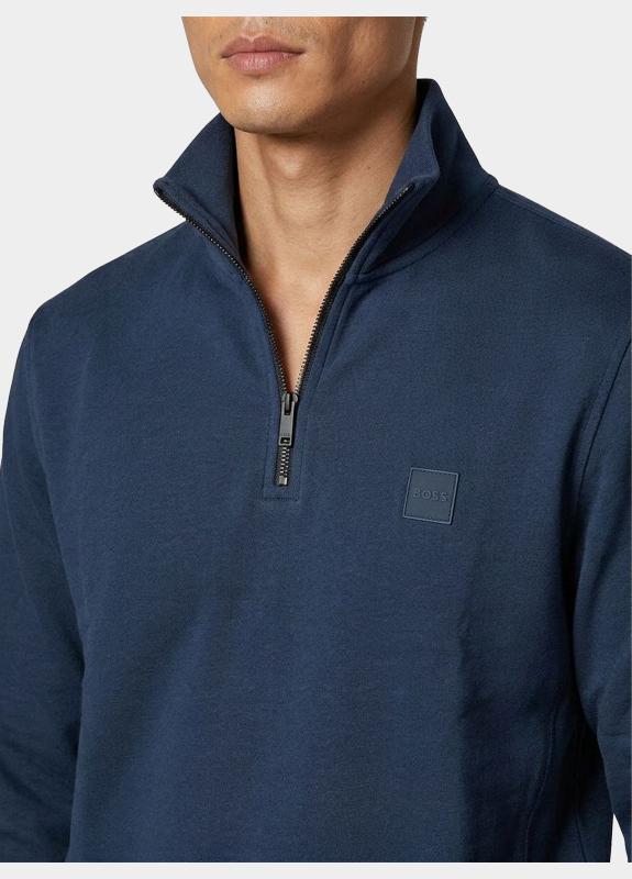 BOSS Orange half zip sweater heren Blauw Zetrust 10234591 01 50468926/464
