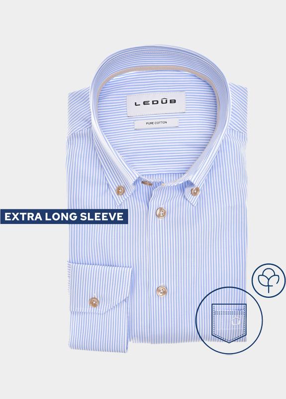 Ledub Overhemd extra lange mouw Blauw  0702027/130-620-000