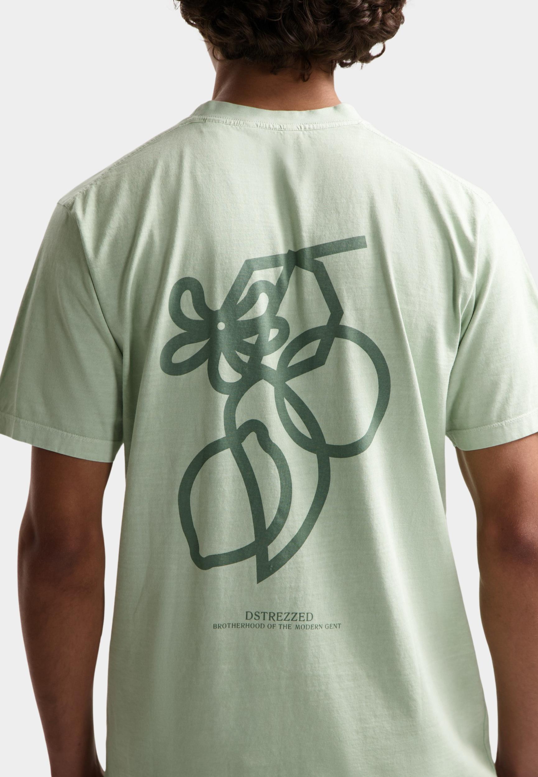 Dstrezzed T-shirt korte mouw Groen Nickolas Graphic Tee 203054/558