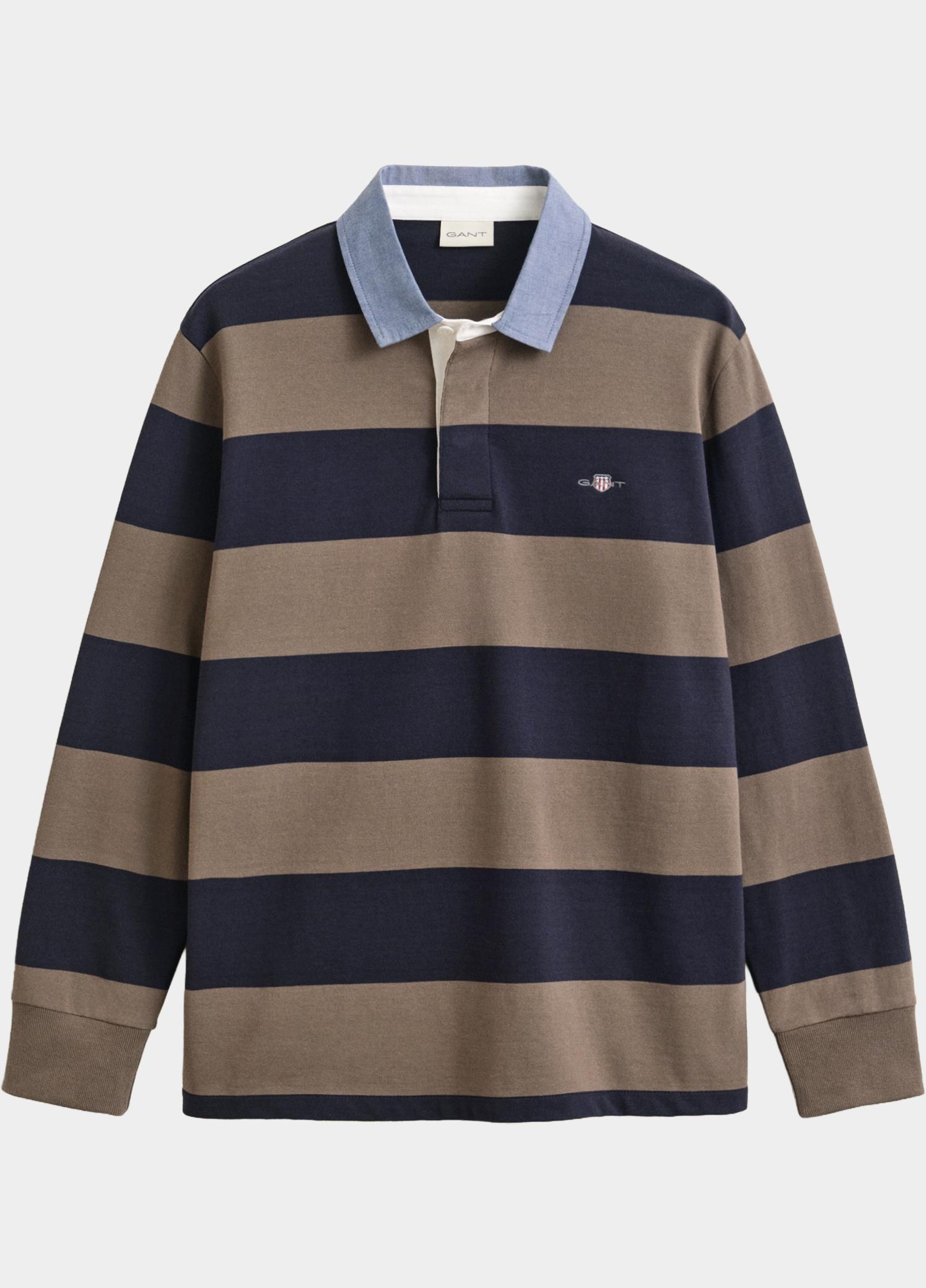 Gant Polo lange mouwen heren Bruin Klassieke Heavy Rugger 2004083/260