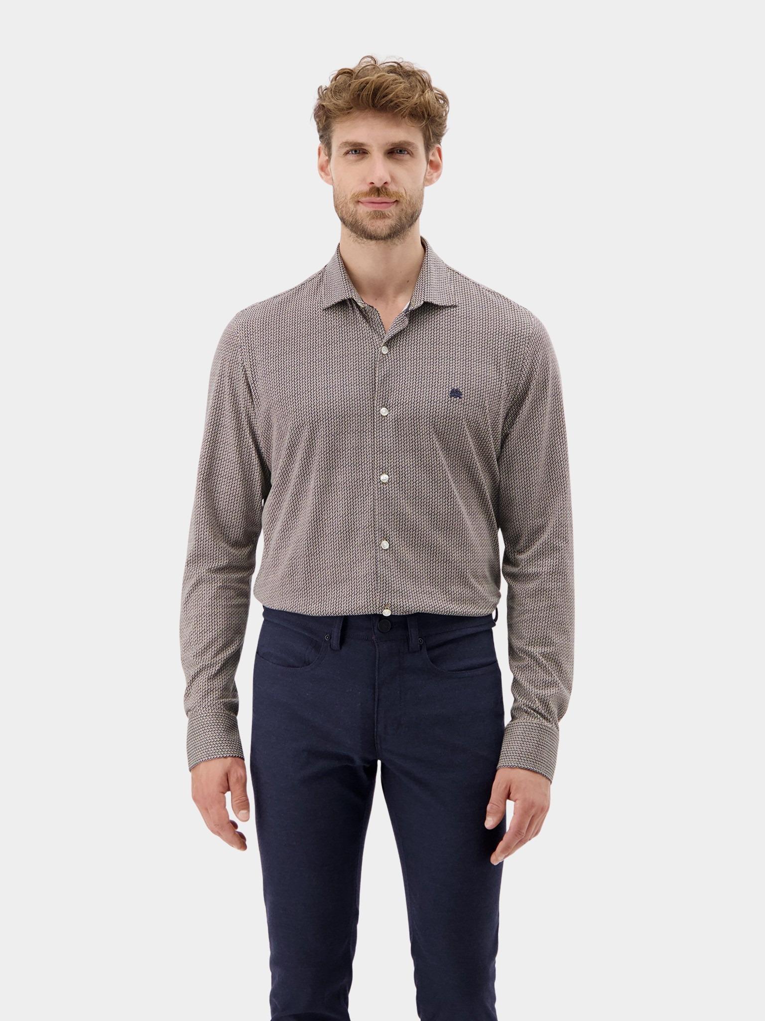 Lerros Casual hemd lange mouw Bruin  2591371/756