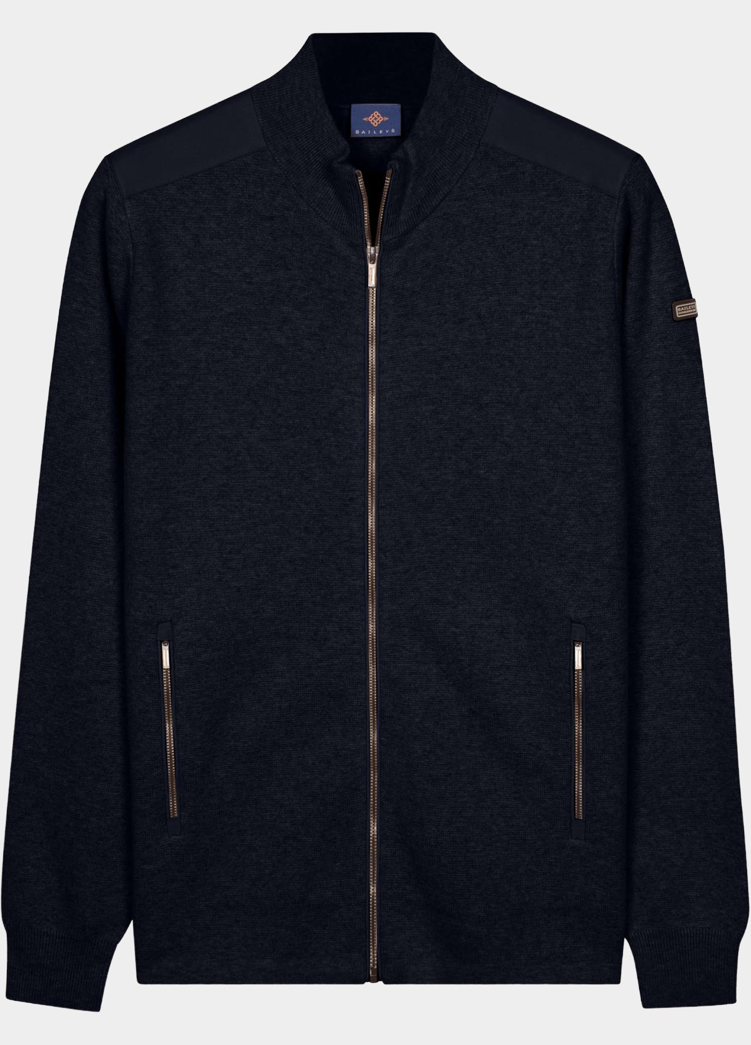 Baileys Vest heren Blauw Cardigan Zip 622090/60