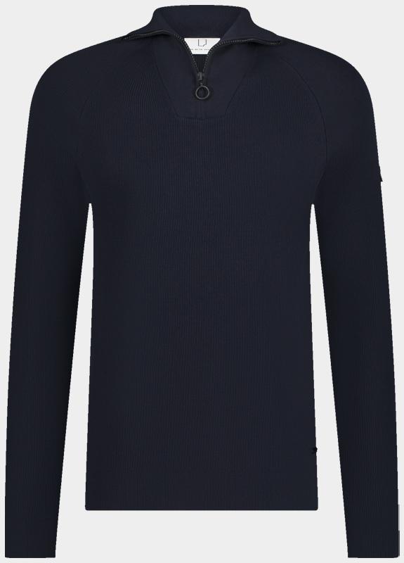 Born With Appetite Half Zip Blauw Tias Halfzip Pullover BWA25305TI49/290 navy