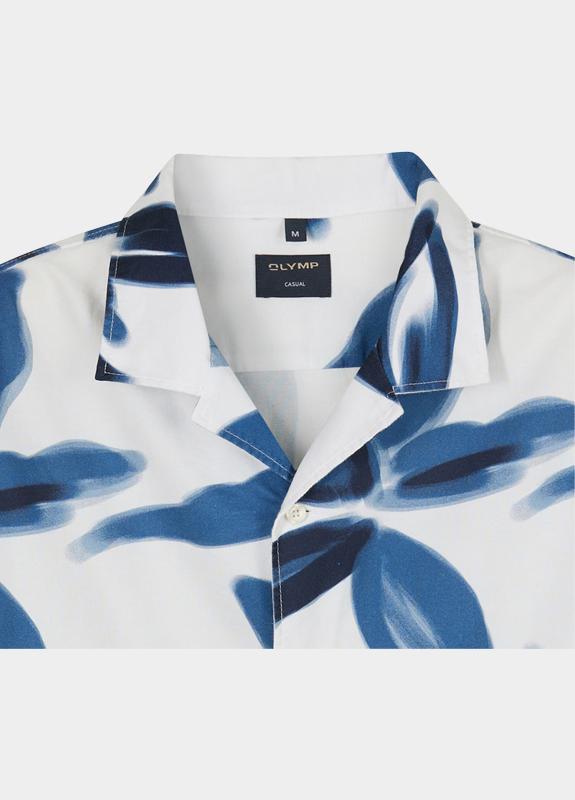 Olymp overhemd korte mouw heren Beige Casual 402612/01