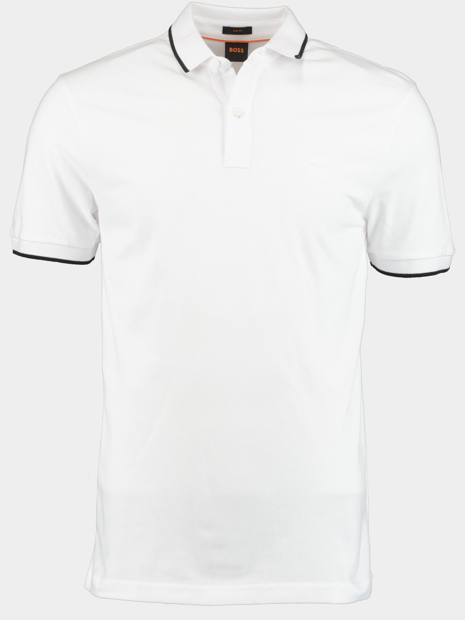 BOSS Orange Polo korte mouw Wit Passertip 10256683 01 50507699/100
