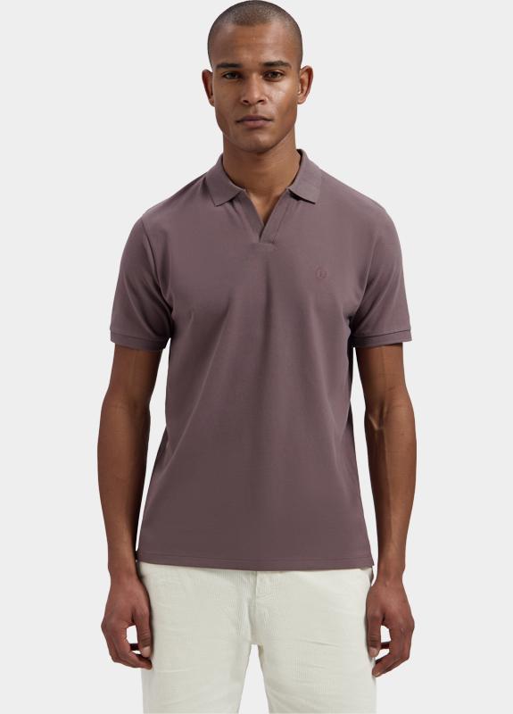 Dstrezzed Polo korte mouw Paars Bowie V-Neck Polo 240022/463
