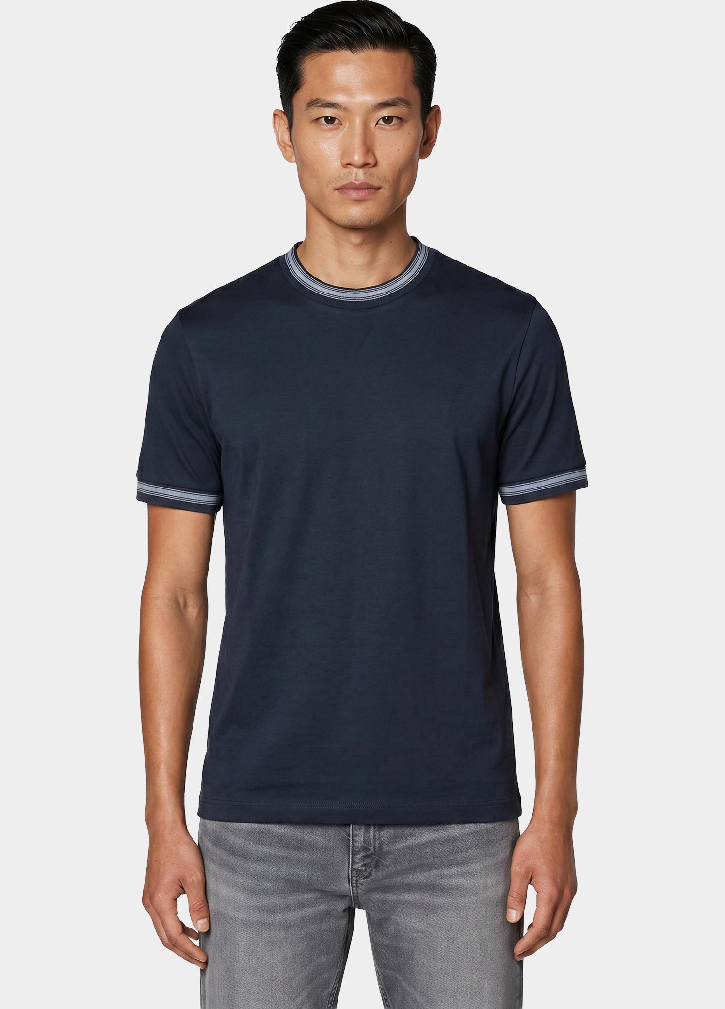 BOSS Black T-shirt heren Blauw H-Tessler 202 10277803 01 50554536/404