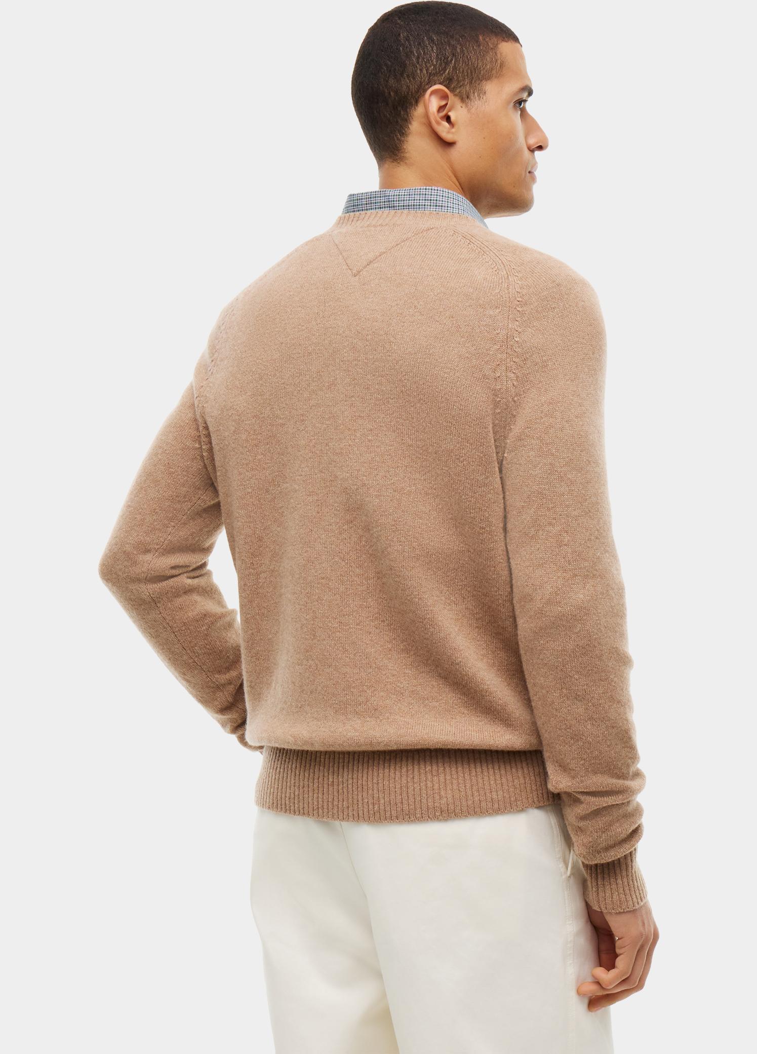 Tommy Hilfiger Pullover heren Bruin LAMBSWOOL CREW NECK MW0MW36535/RFG
