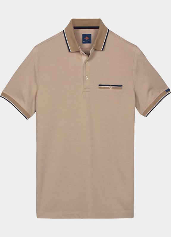Baileys Polo heren Bruin Poloshirt 2-tone / with chest 615276/83
