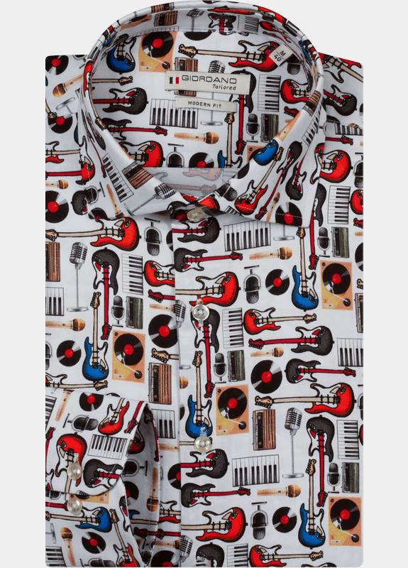 Giordano Overhemd heren Blauw Maggiore Long Sleeve Semi Cut 617890/63