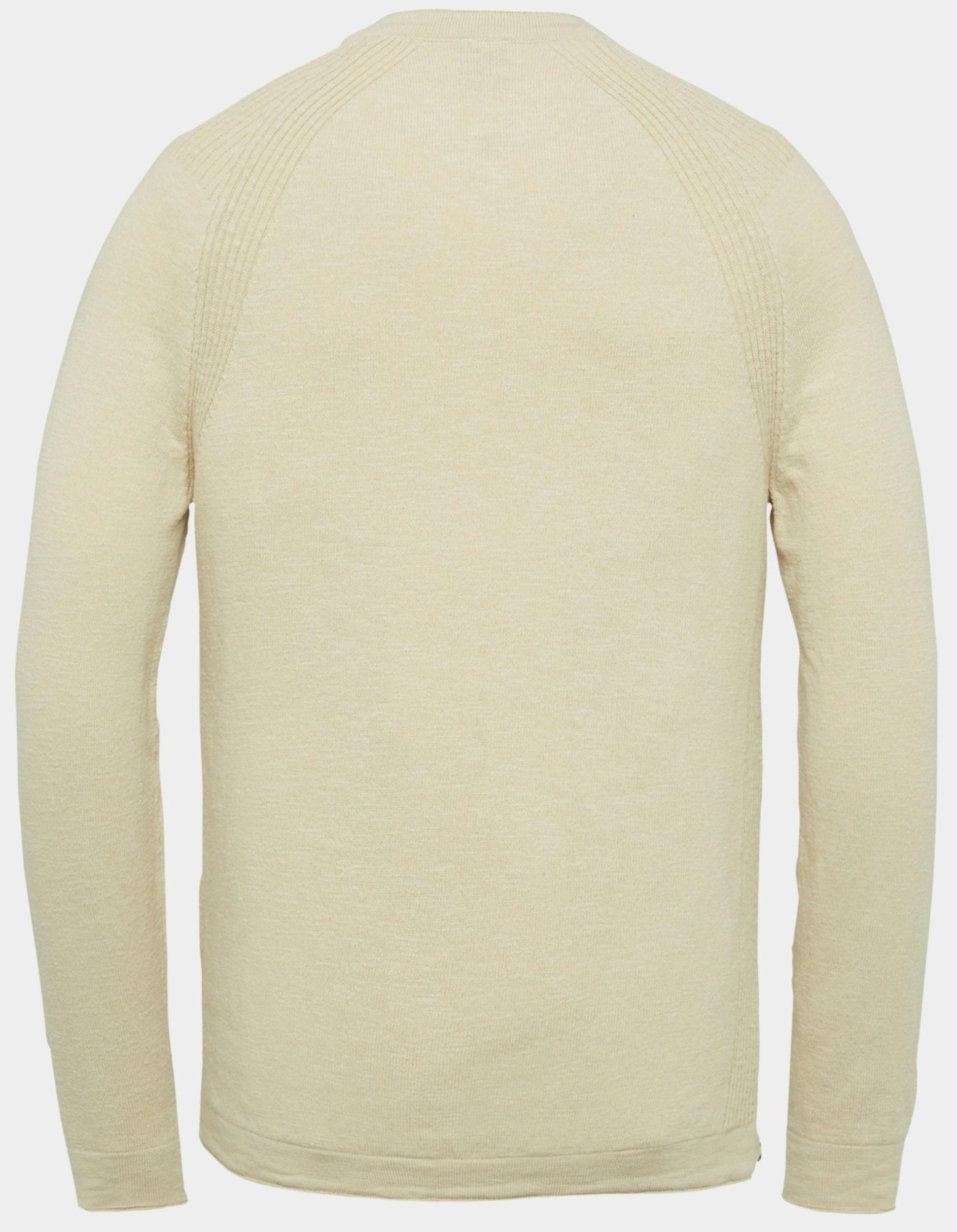 Cast Iron Pullover Beige Crewneck linen cotton slub CKW2303310/8004