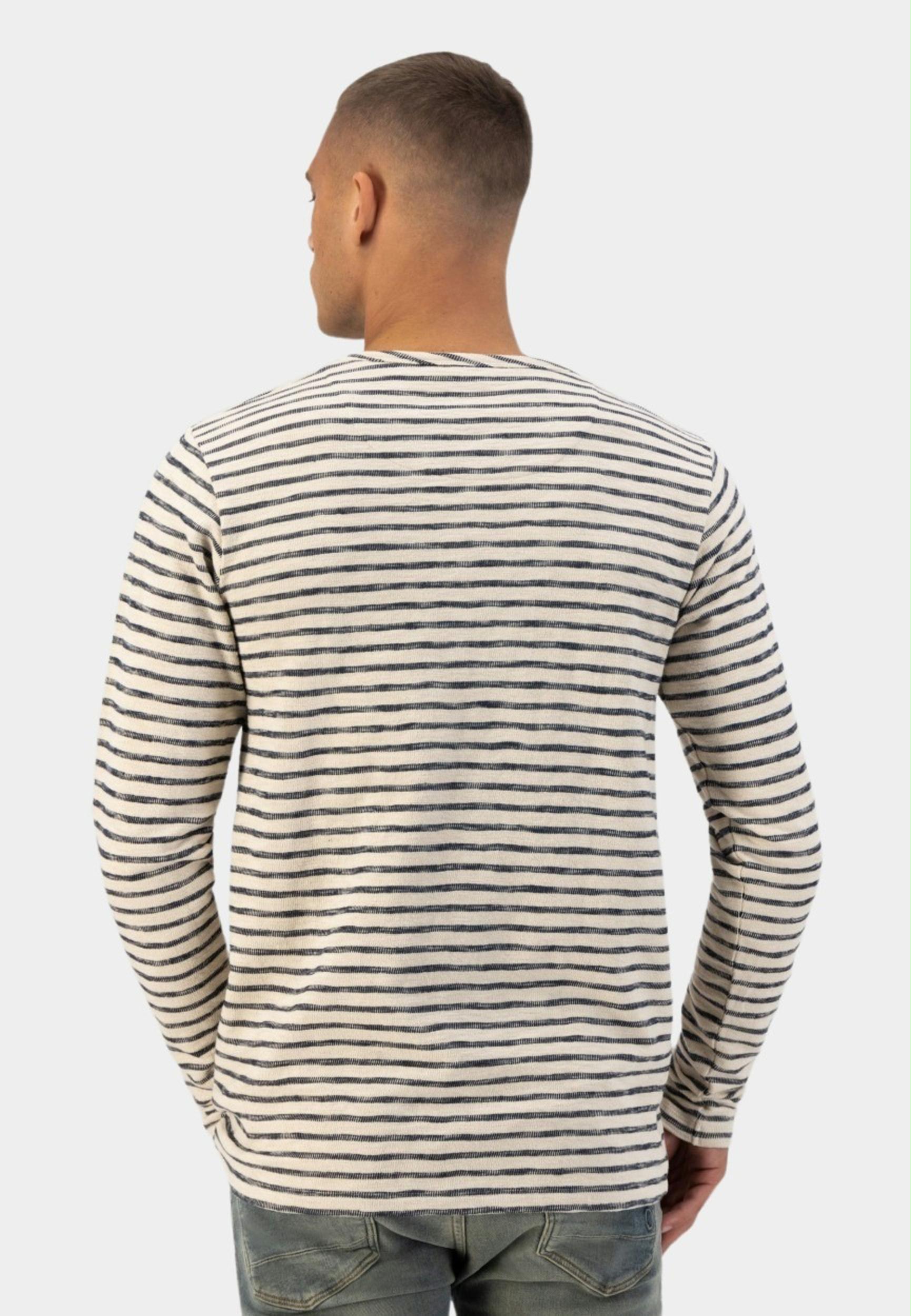 Dstrezzed Sweater Wit Round Neck Irregular Stripe 220010/102