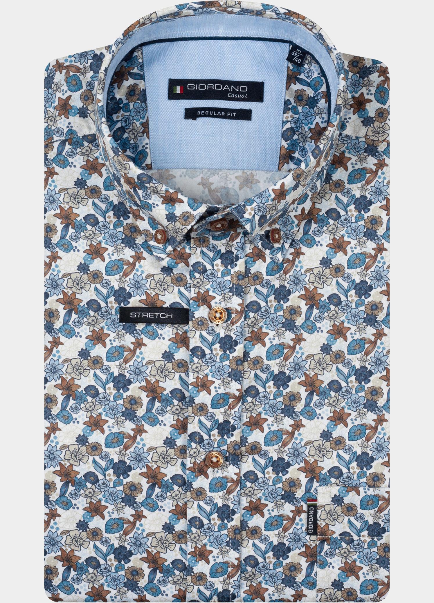 Giordano Overhemd heren Blauw Ivy Long Sleeve Button Down S 617033/60