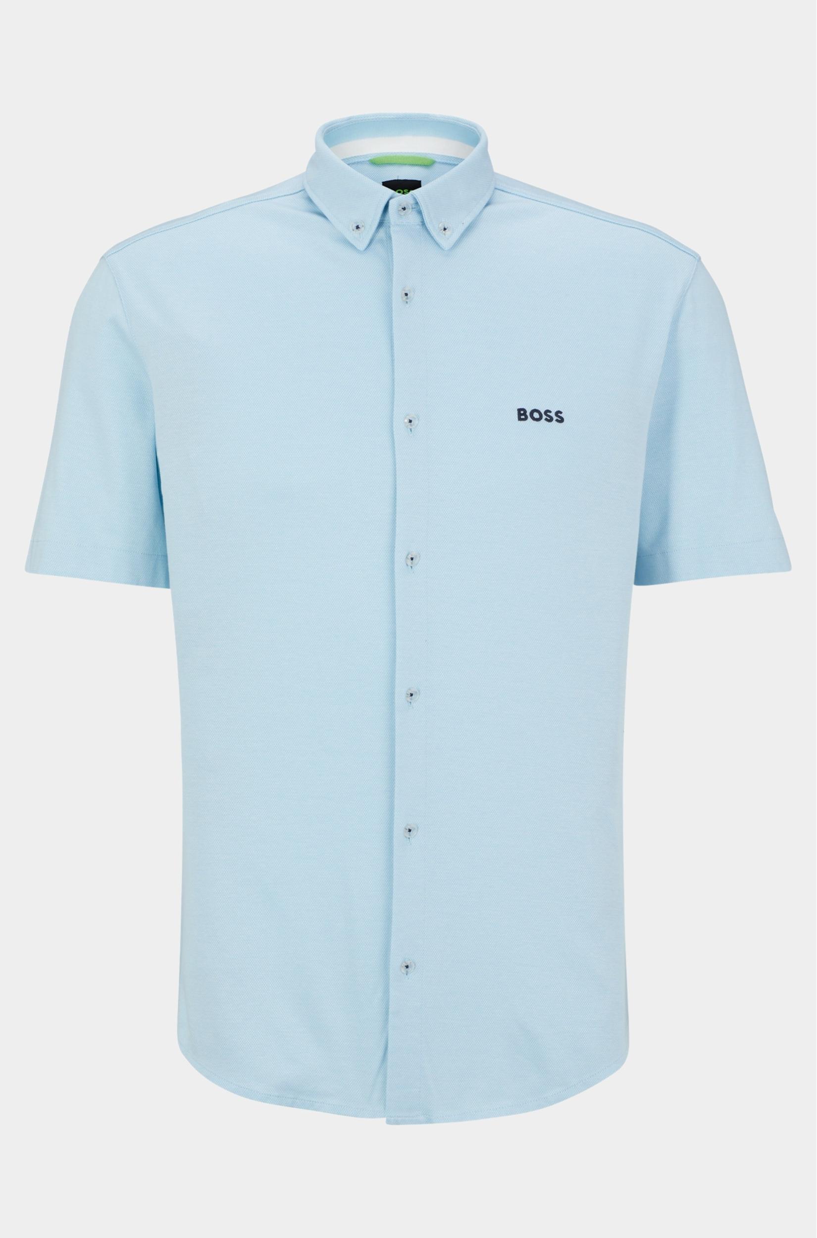 BOSS Green Casual hemd lange mouw Blauw BIADIA_R 10233753 08 50487500/451
