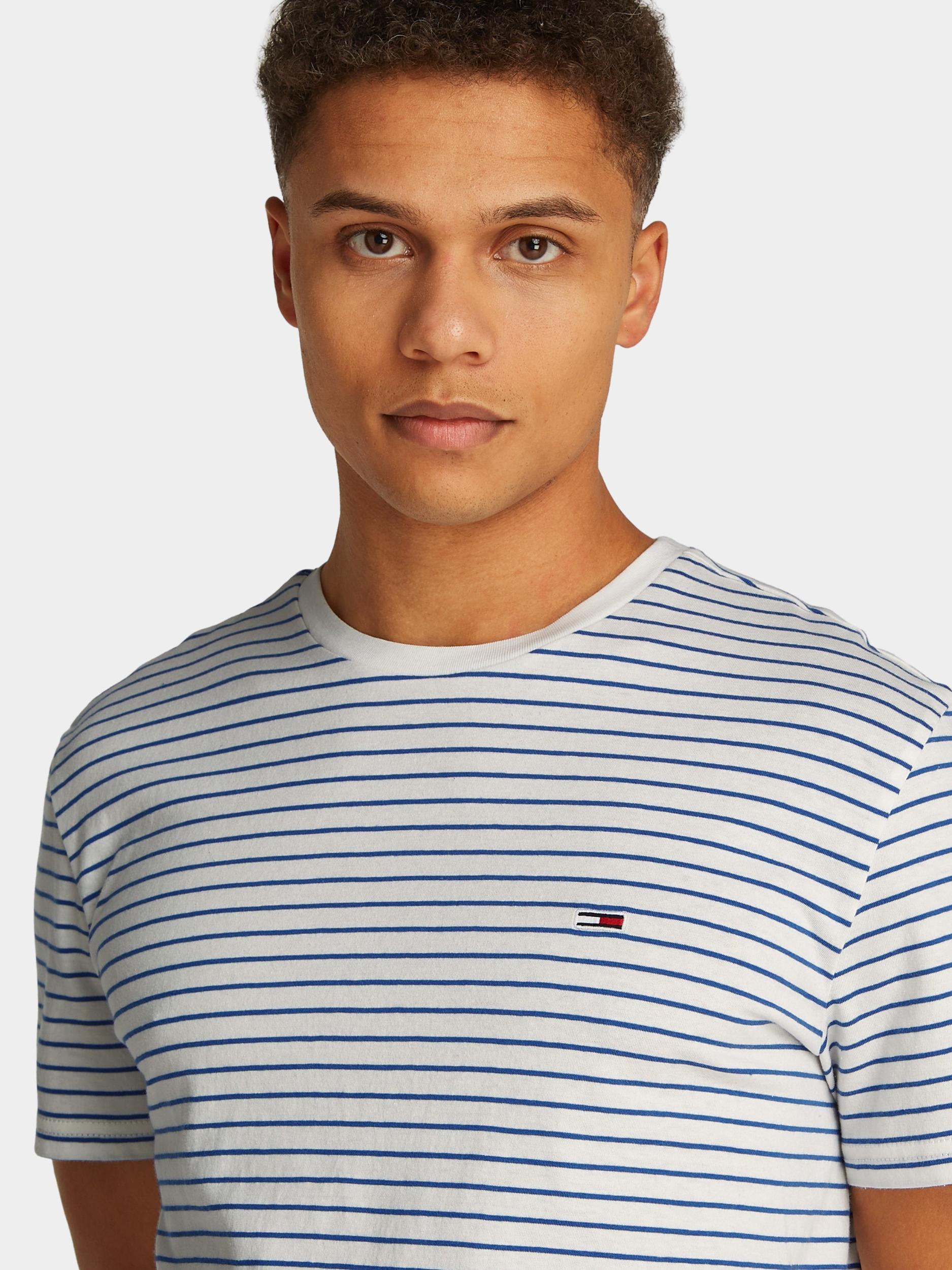 Tommy Jeans T-shirt korte mouw Beige TJM SLIM STRIPE TEE DM0DM20377/0BB