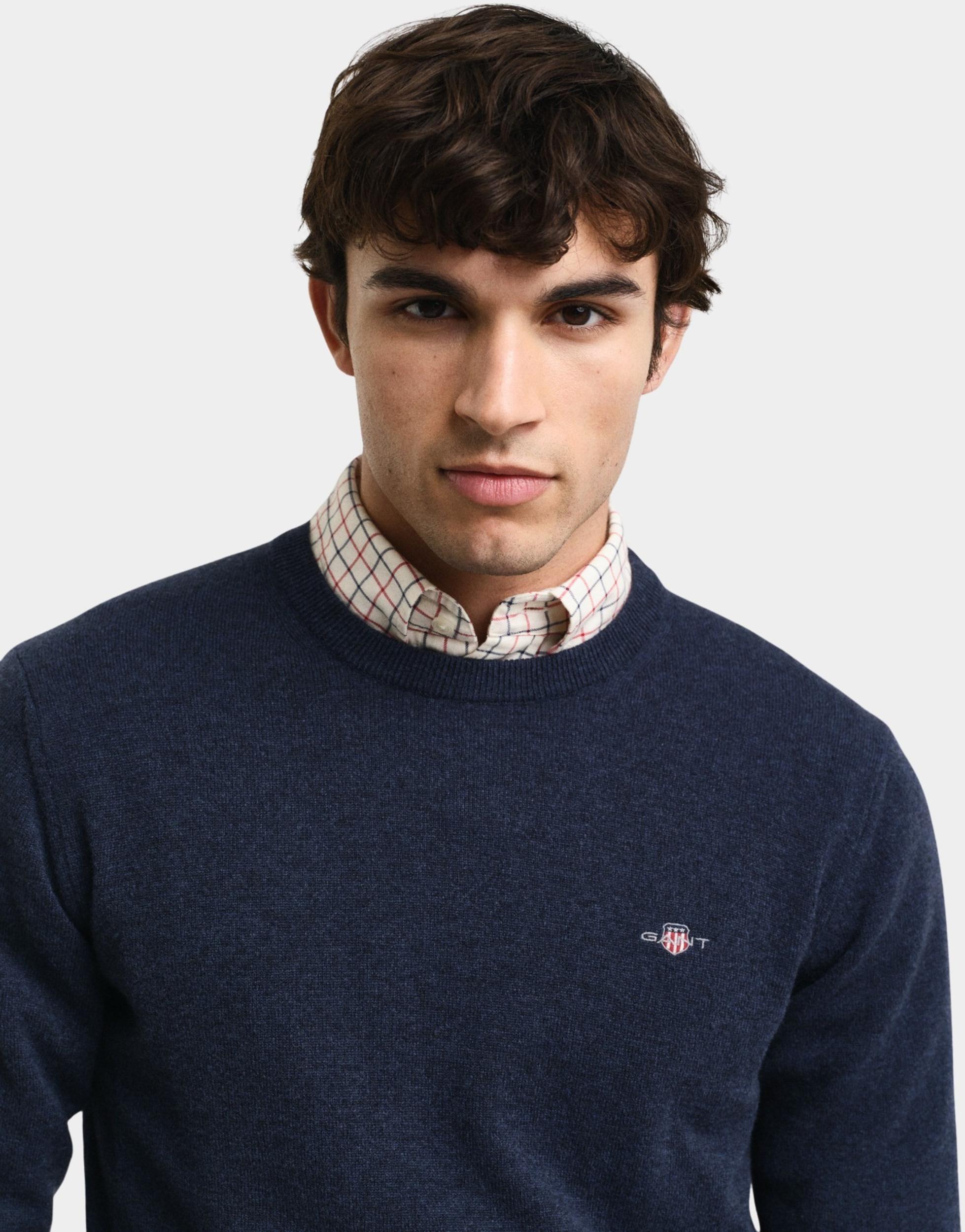 Gant Pullover Blauw SUPERFINE LAMBSWOOL C-NECK 87211/480