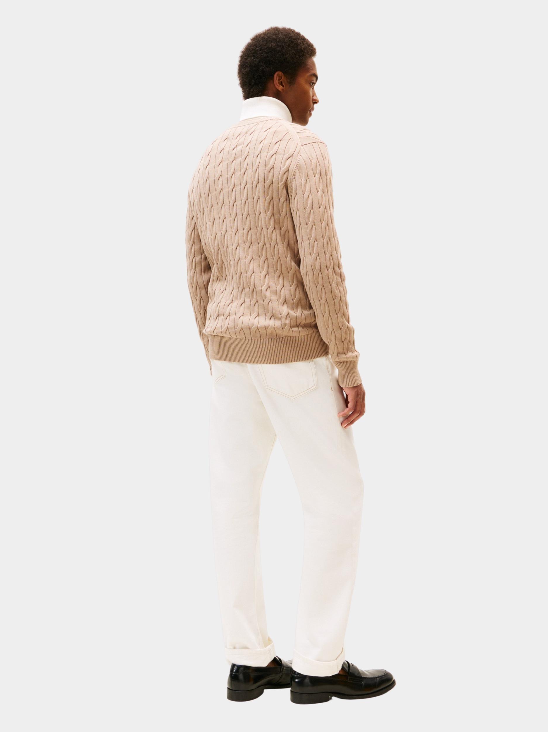 Tommy Hilfiger Pullover Beige CLASSIC COTTON CABLE CREW NEC MW0MW33132/AFE