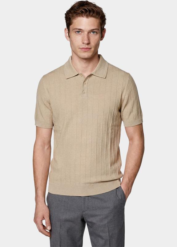 Bos Polo heren Beige  323/8005 Beige