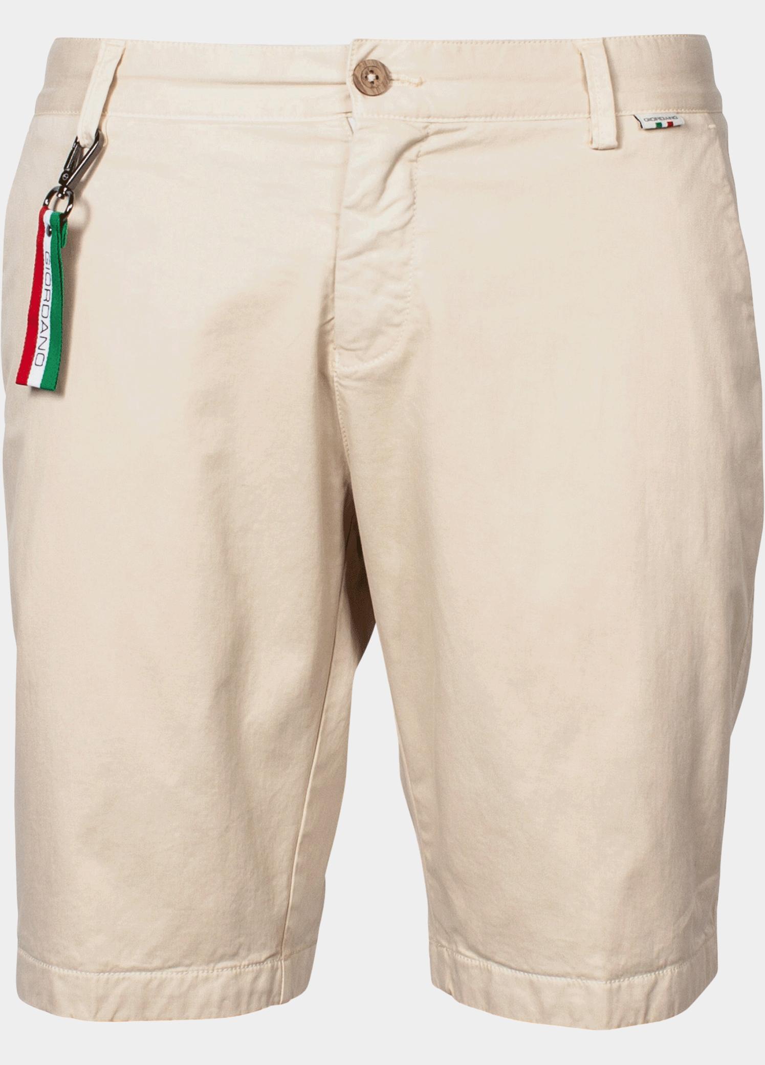 Giordano Korte Broek heren Wit Stockholm Short Garment Dyed 411115/81
