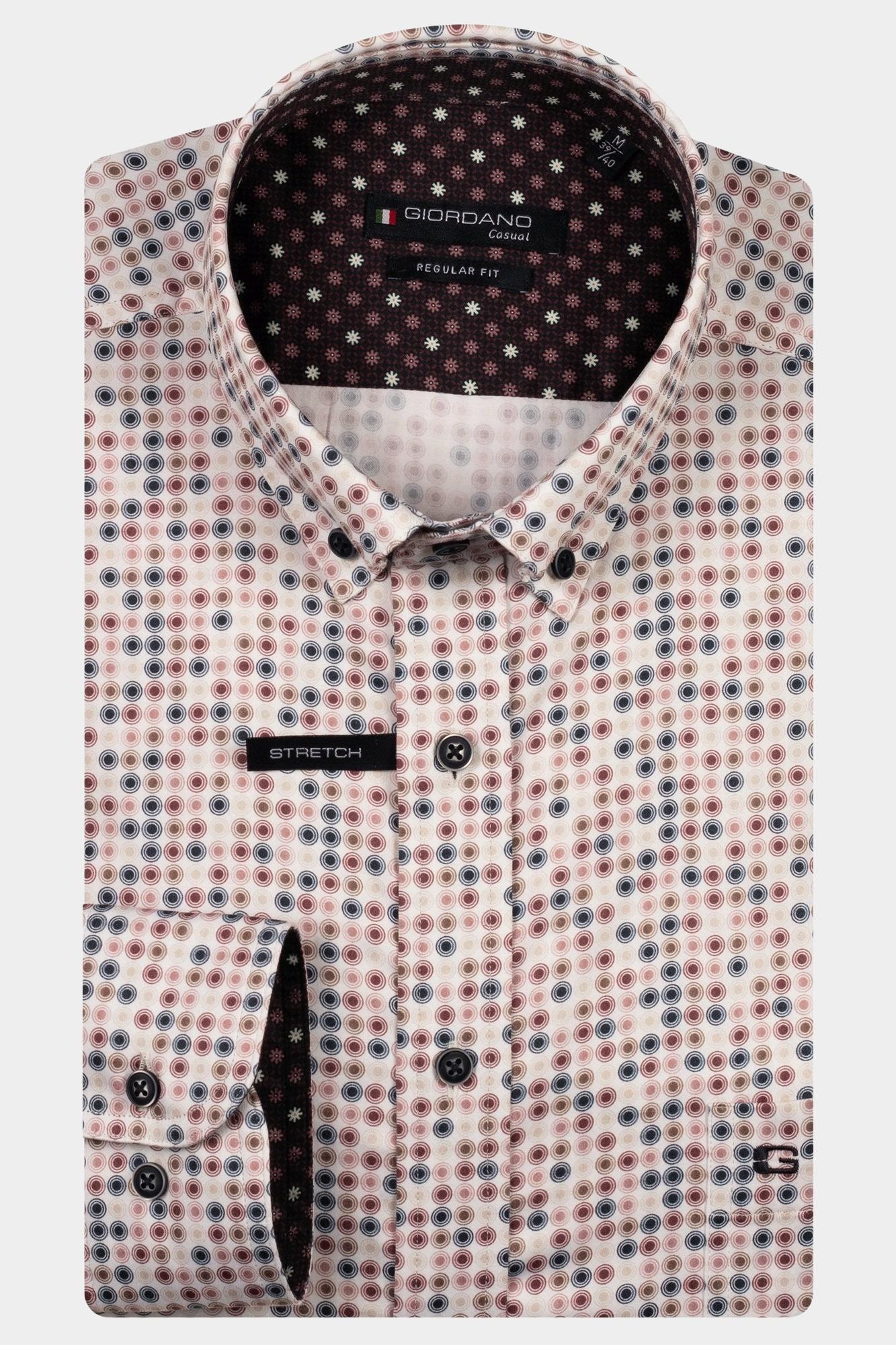 Giordano Casual hemd lange mouw Paars Ivy long sleeve button down S 527050/40