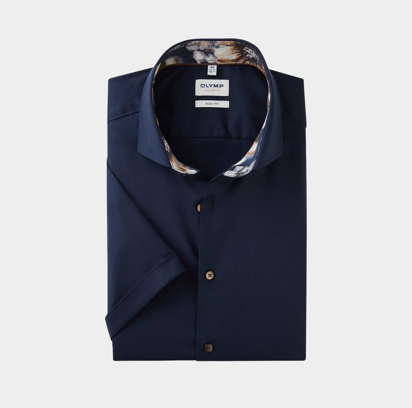 Olymp Business hemd korte mouw Blauw Level Five 209672/18