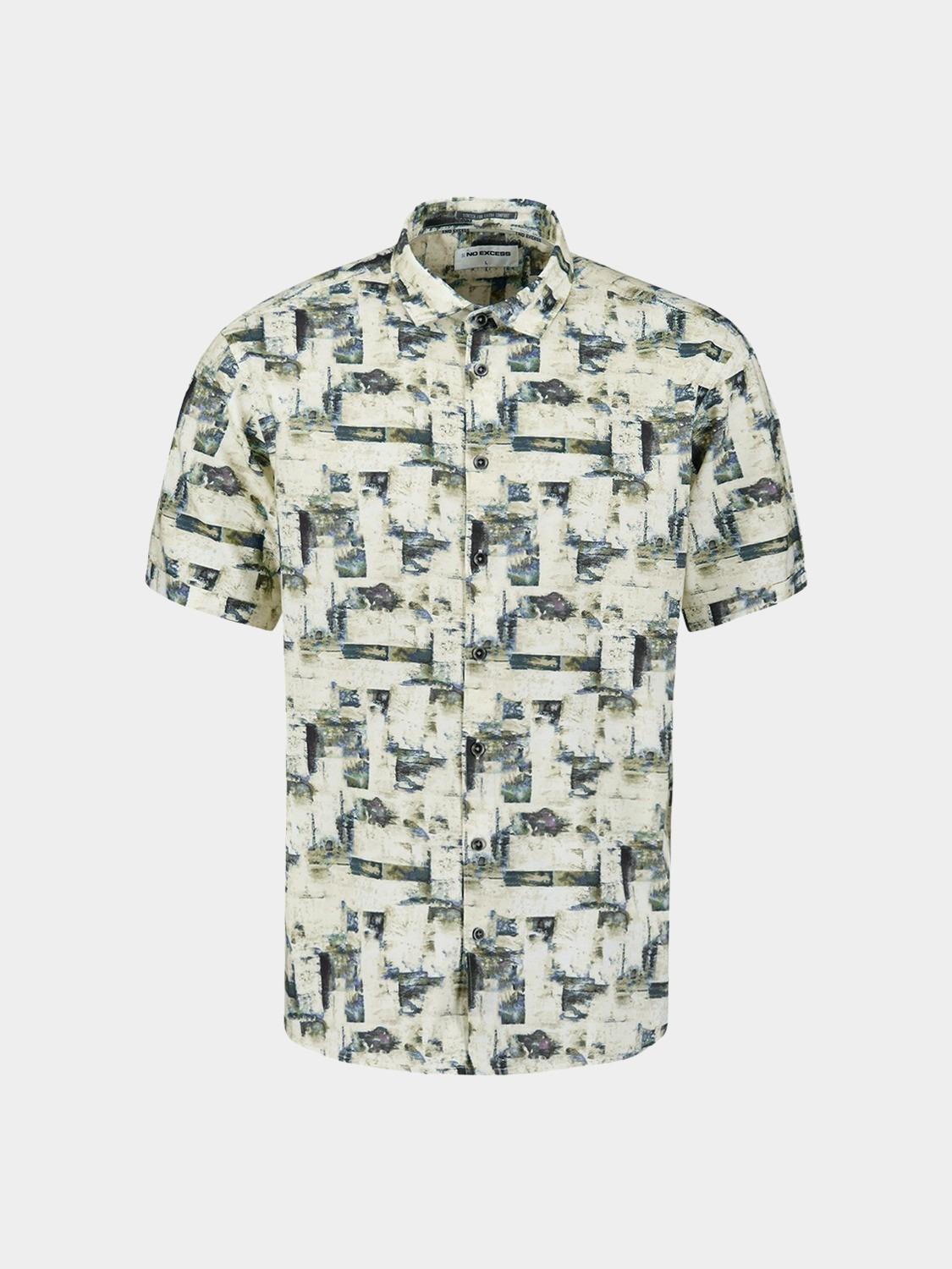 No Excess Casual hemd korte mouw Blauw  27490310/030