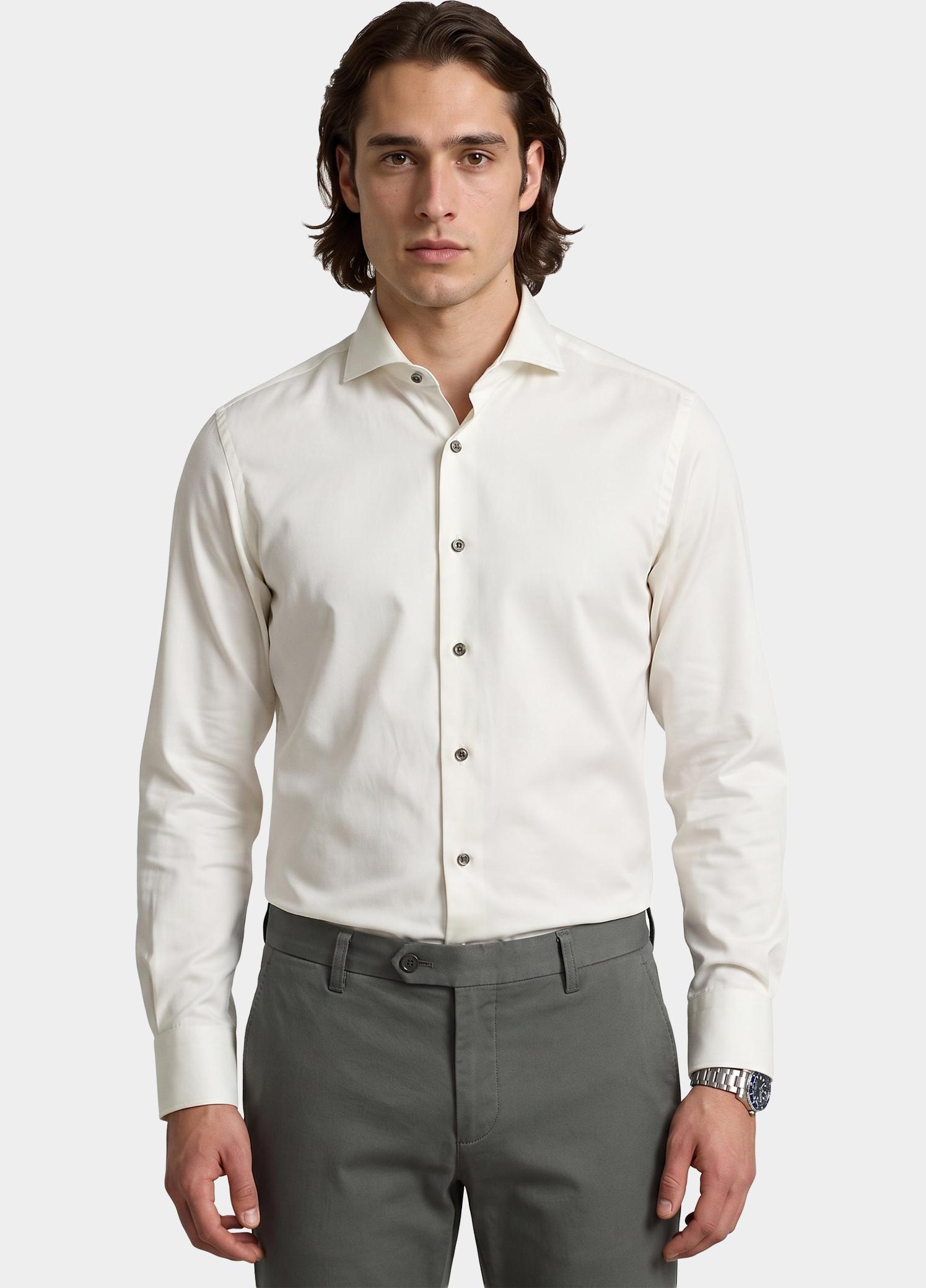 Ledub Business hemd lange mouw Beige LE25230/301 SF5 0143421/920-550-000