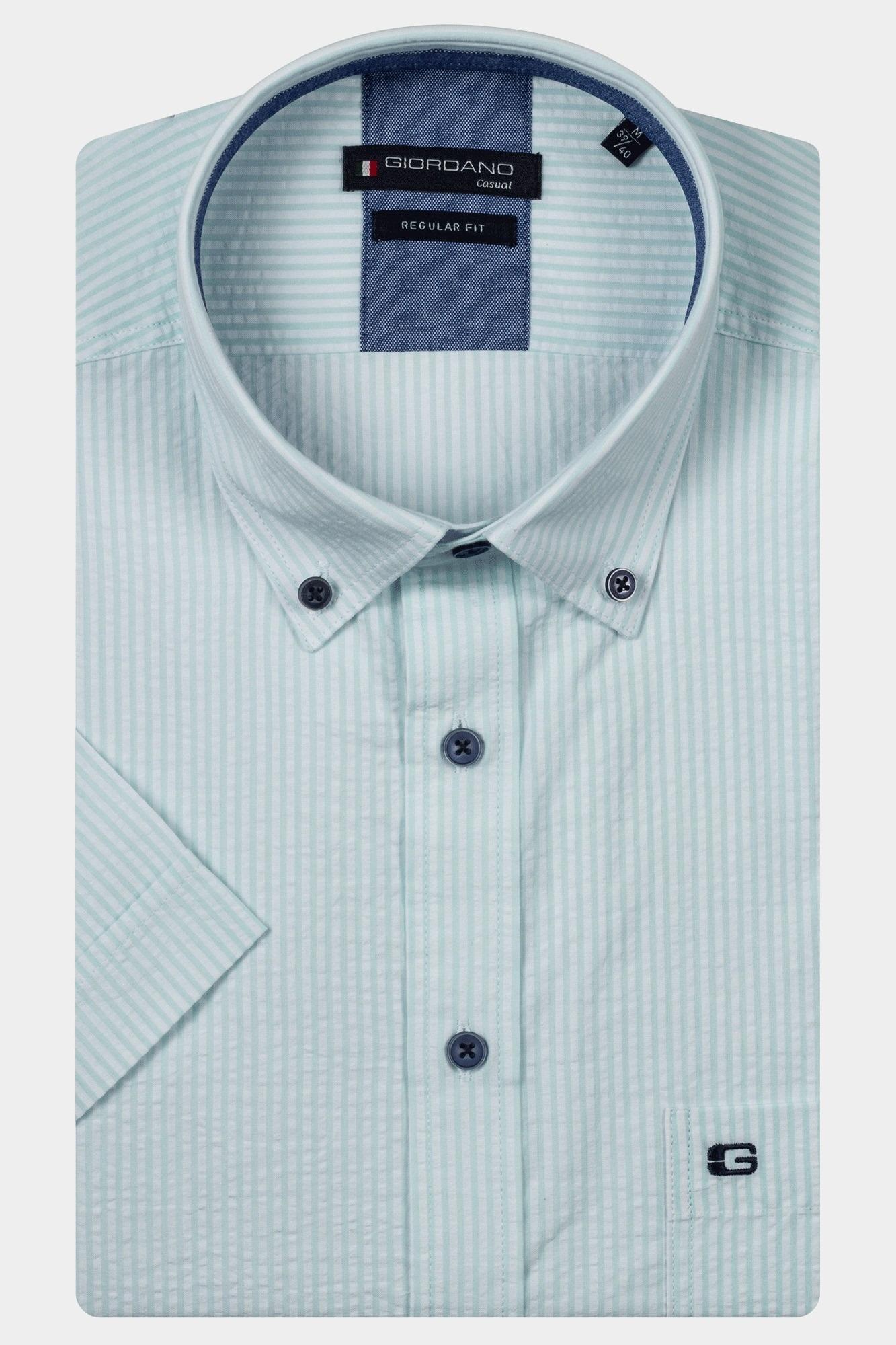 Giordano Casual hemd korte mouw Groen League short sleeve button do 516101/70