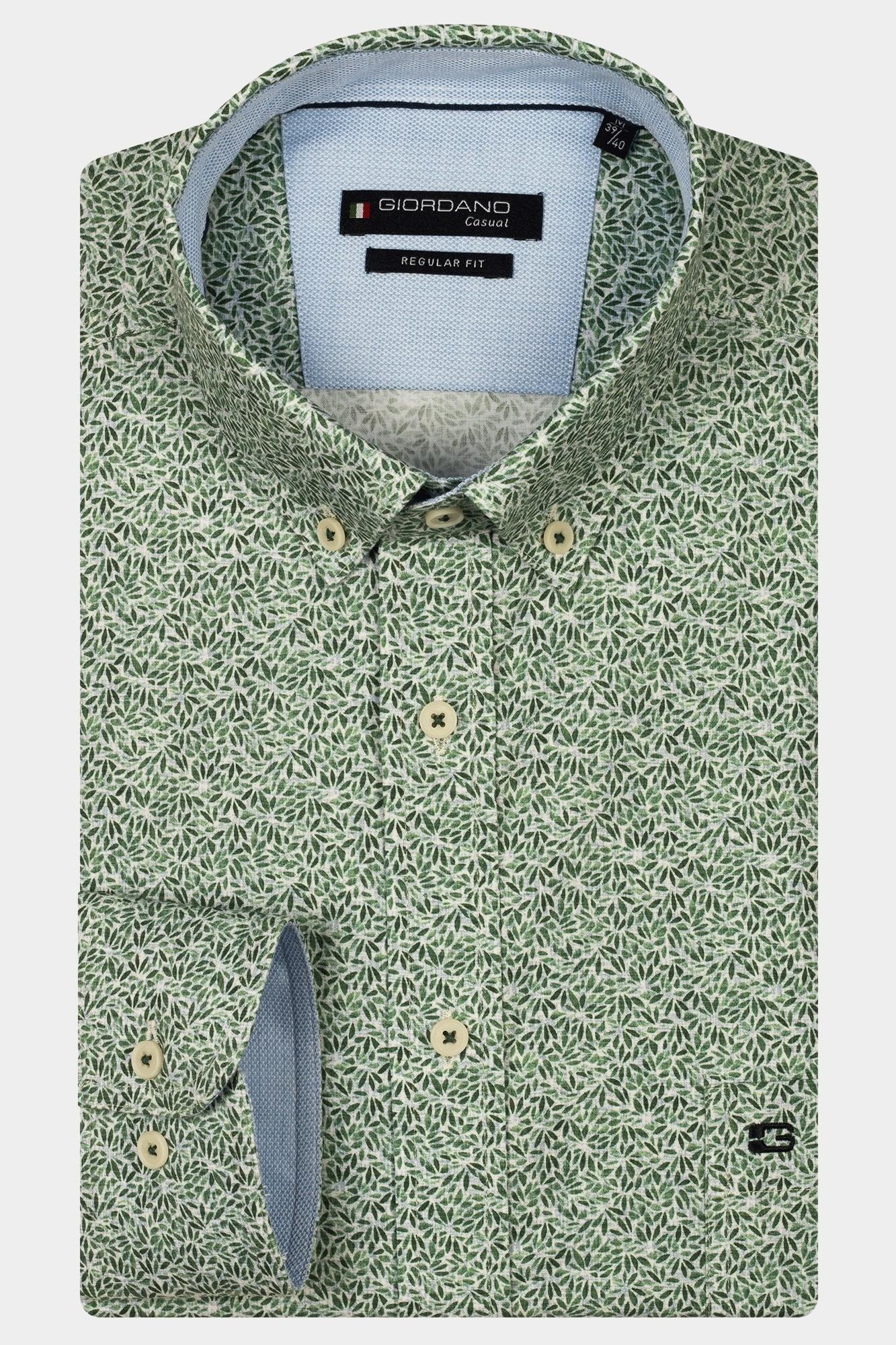 Giordano Casual hemd lange mouw Groen Ivy long sleeve button down s 517038/70