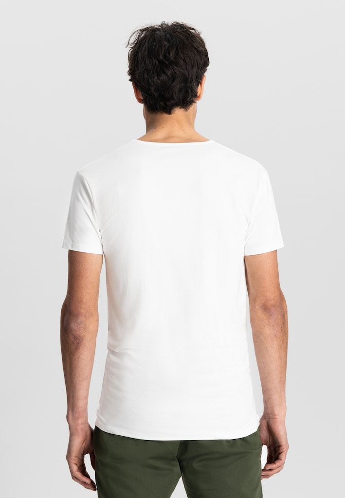 Dstrezzed T-shirt Wit DS_Eastwood 2 Pack V-Neck Tee 707010/100
