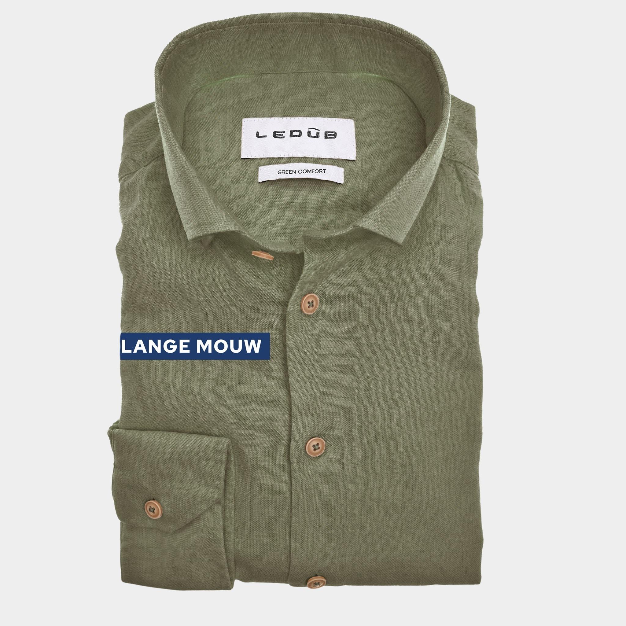 Ledub Overhemd extra lange mouw Groen  0142921/550-000-000